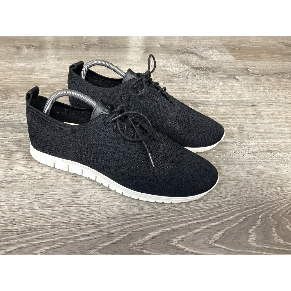 Cole Haan Zerogrand Knit Wingtip Black Womens US Size 11 B W06723 Sneakers